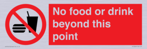 No food or drink beyond this point